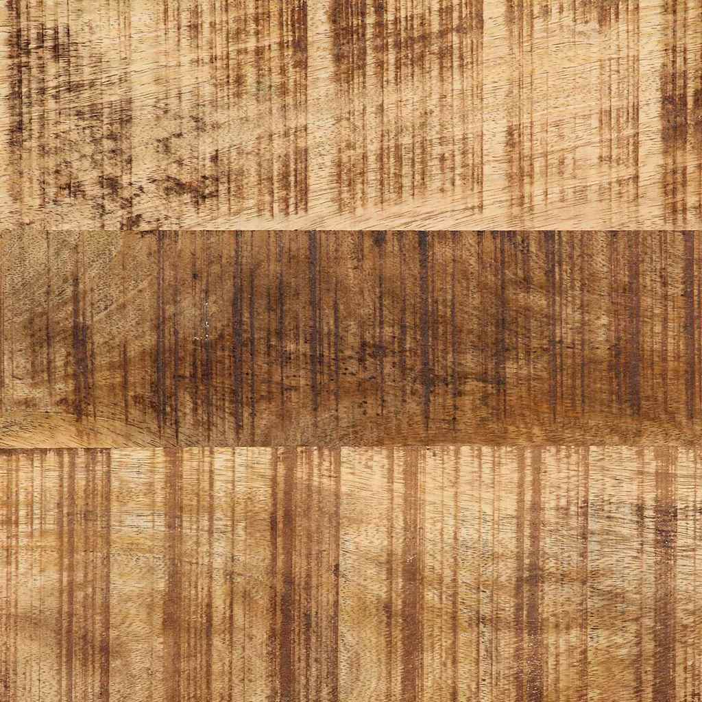 Vægspejl Sort og Brunt 70 x 2 x 70 cm Massivt Akacietræ