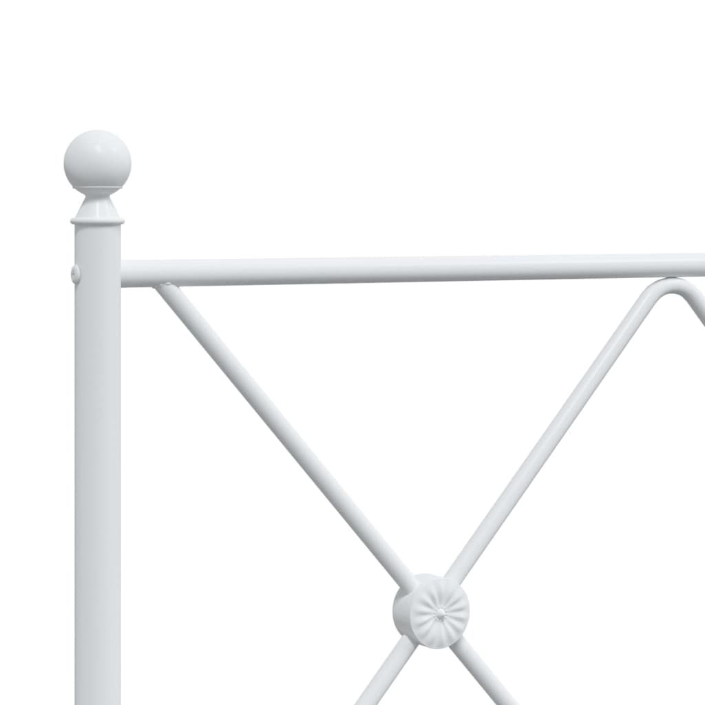 sengeramme med sengegavl og fodgærde 183x213 cm metal hvid