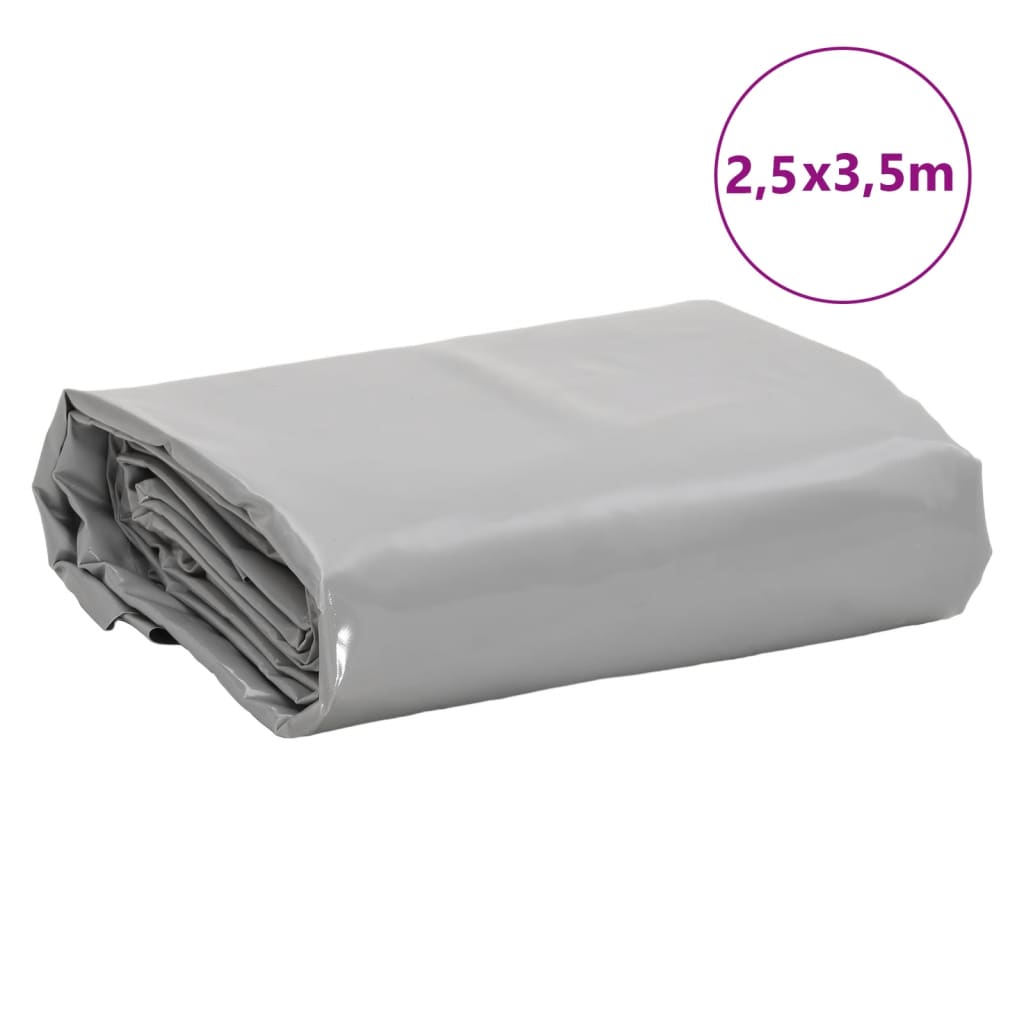 presenning 2,5x3,5 m 650 g/m² grå
