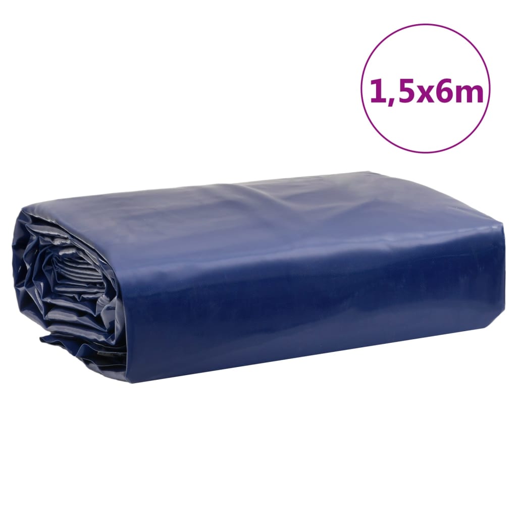 presenning 1,5x6 m 650 g/m² blå