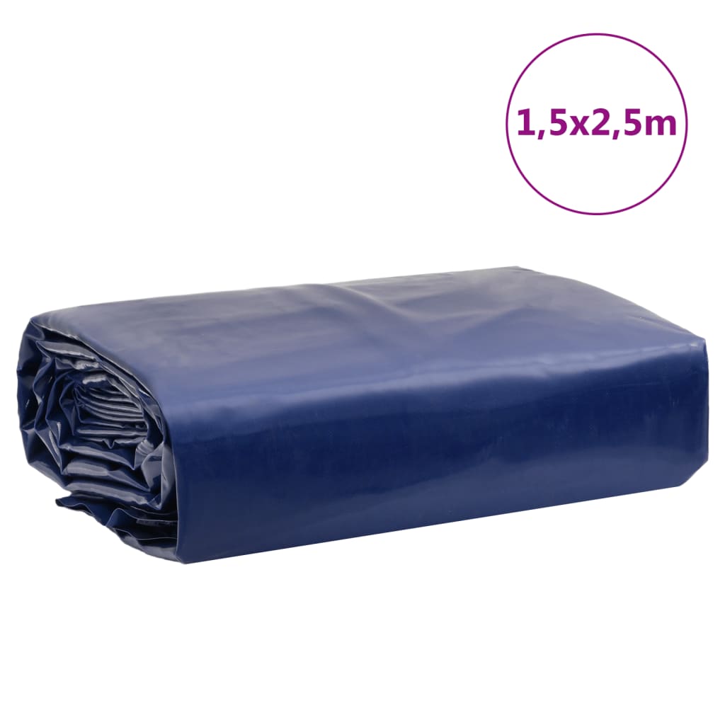 presenning 1,5x2,5 m 650 g/m² blå