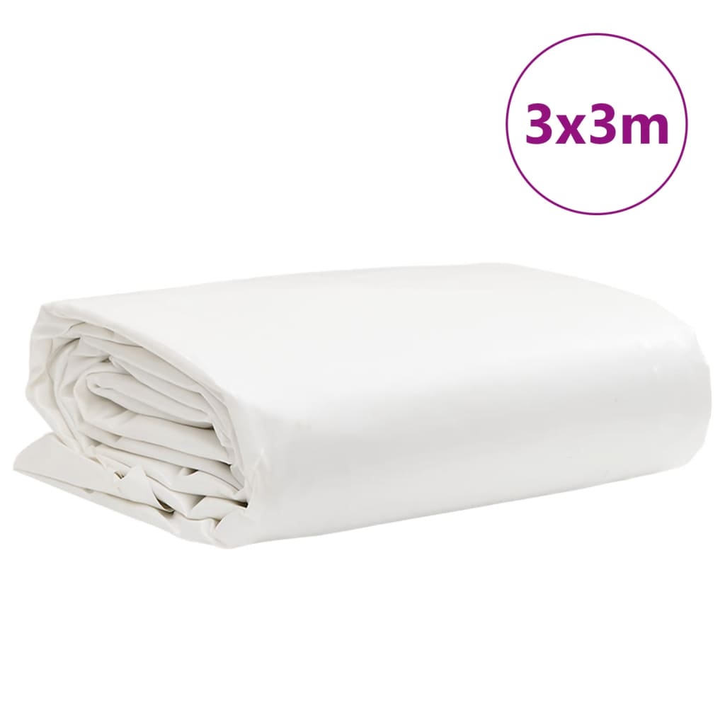 presenning 3x3 m 650 g/m² hvid