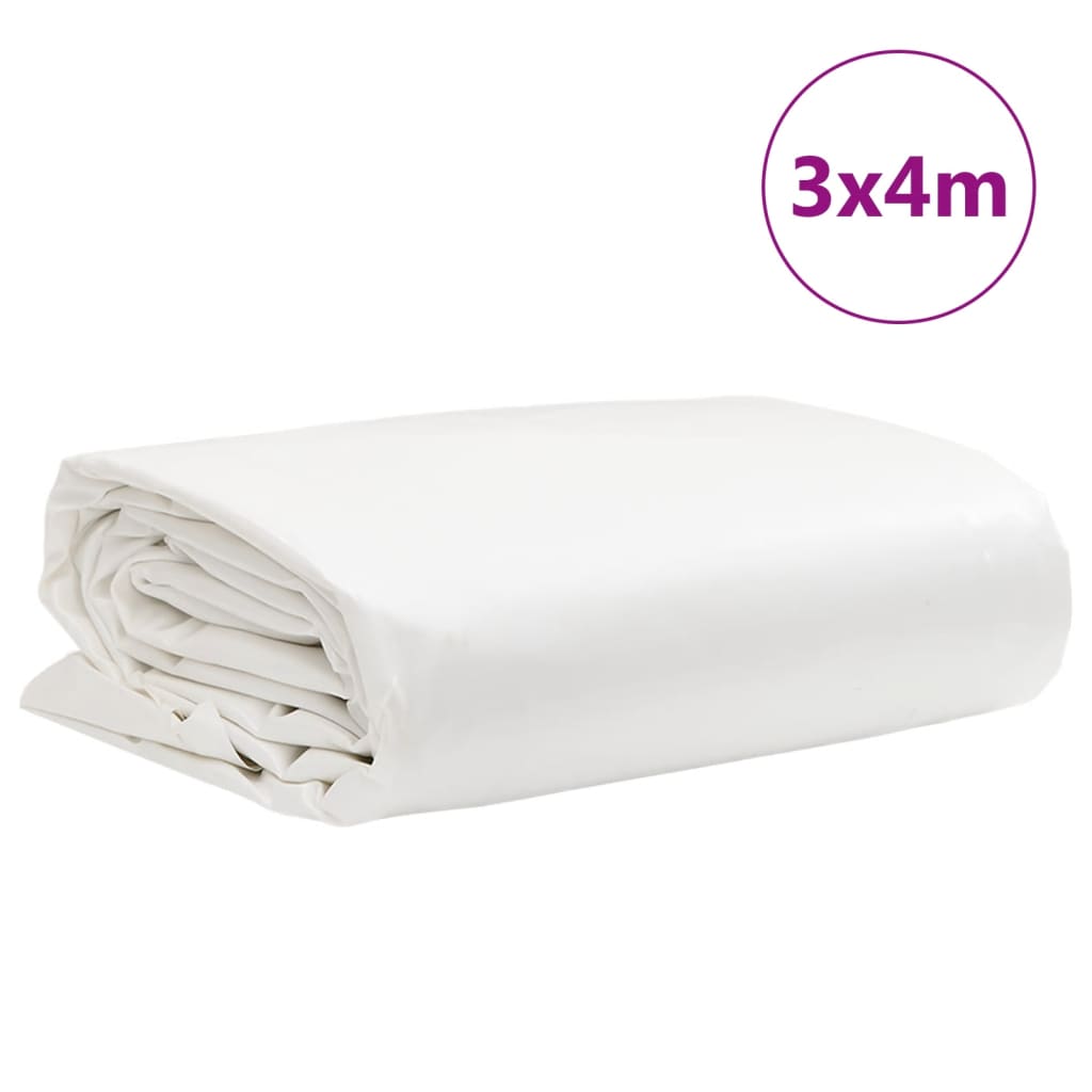 presenning 3x4 m 650 g/m² hvid