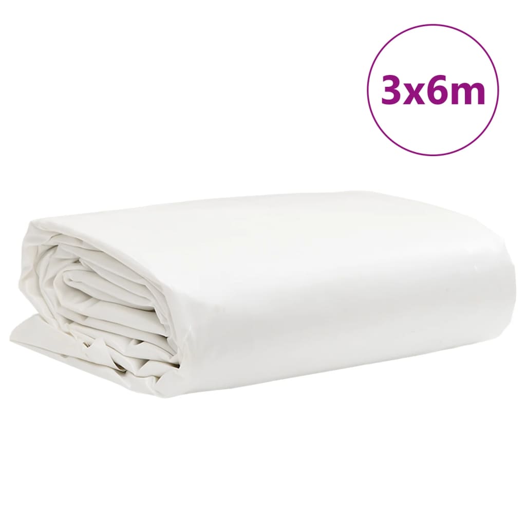 presenning 3x6 m 650 g/m² hvid