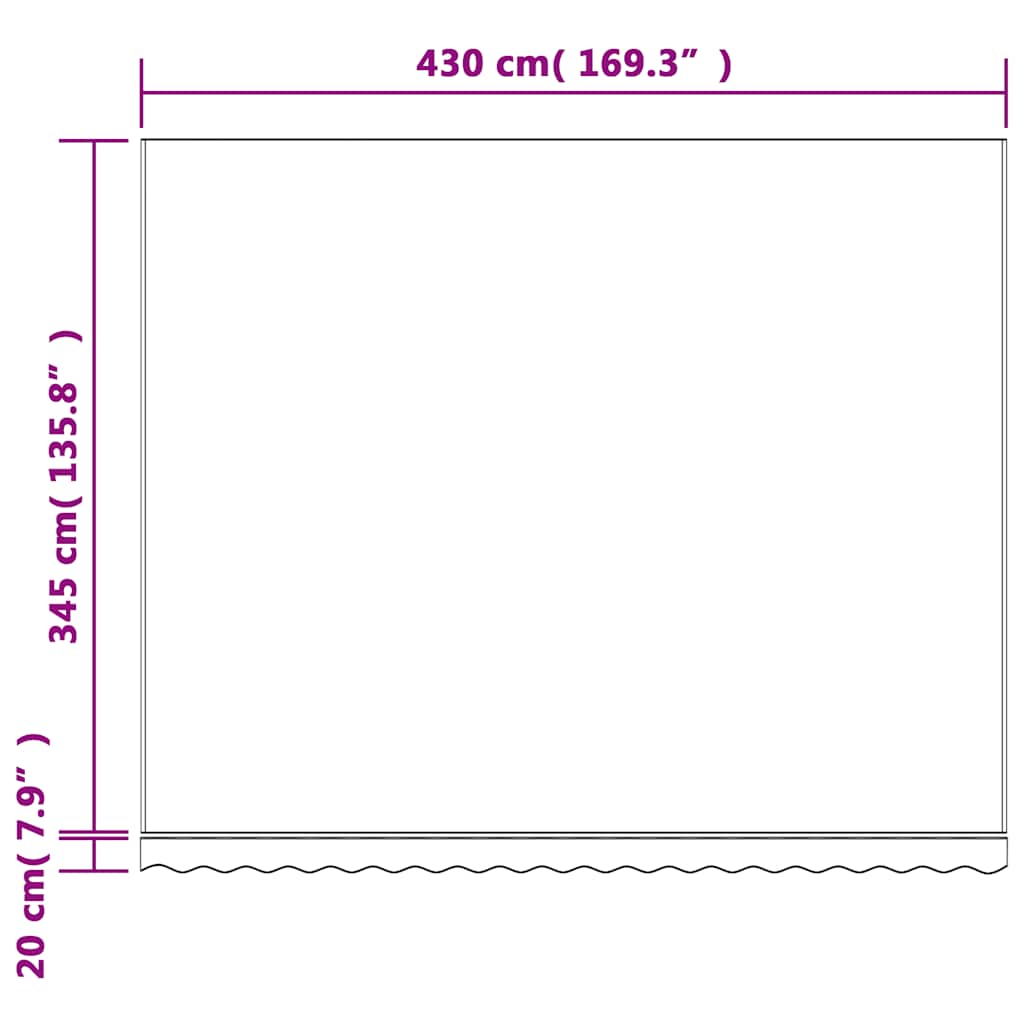 udskiftningsdug til markise 450x350 cm polyester rød og hvid