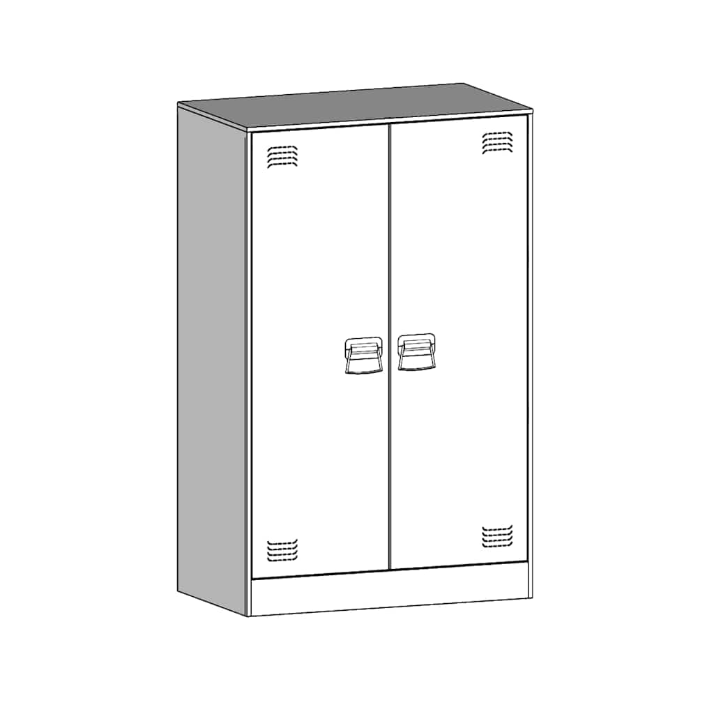 skab 67x39x107 cm stål hvid