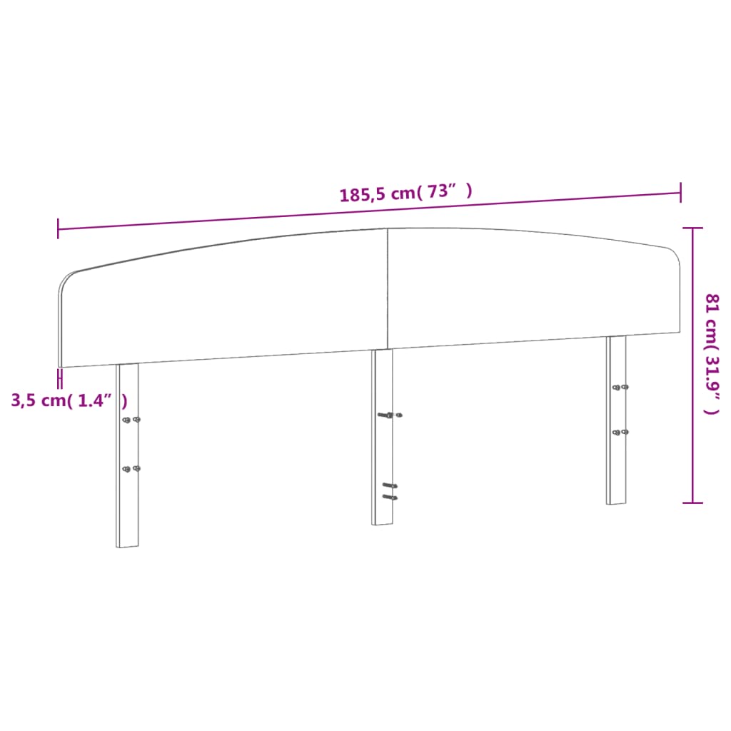sengegavl 180 cm massivt fyrretræ
