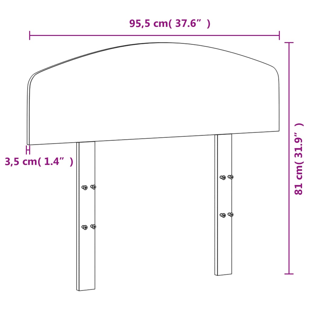 sengegavl 90 cm massivt fyrretræ