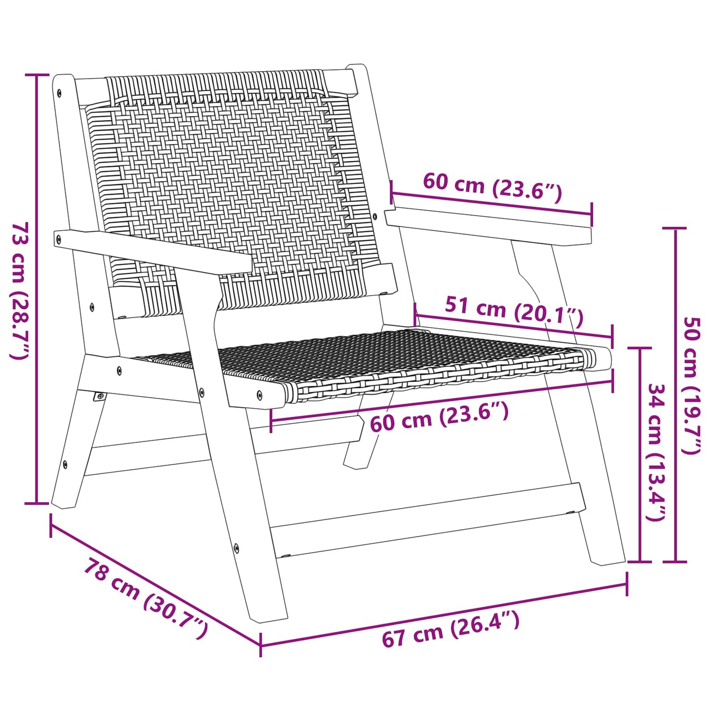 Havemøbler 2 pcs Grå 67 x 78 x 73 cm Massivt Akacietræ