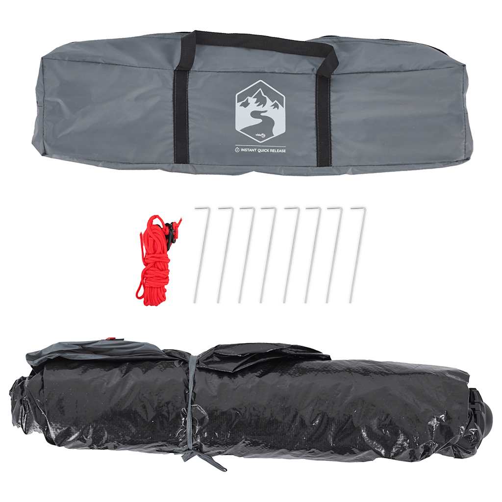 4-personers campingtelt quick-release grå og orange