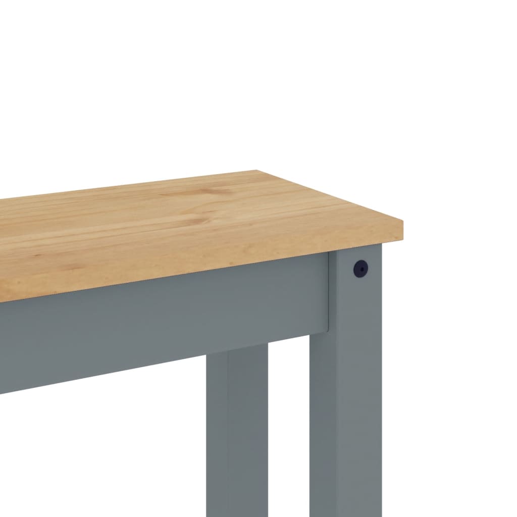 spisebordsbænk PANAMA 105x30x45 cm massivt fyrretræ grå