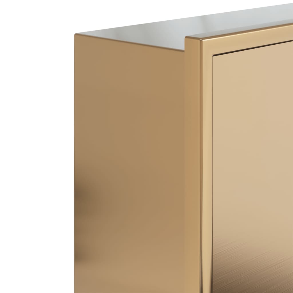 brusehylde 62x32x9 cm rustfrit stil børstet guldfarve