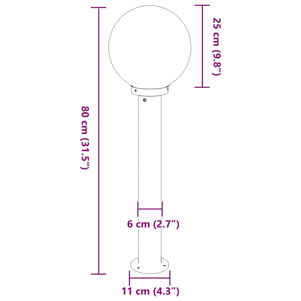 pullertlampe 80 cm sort IP44