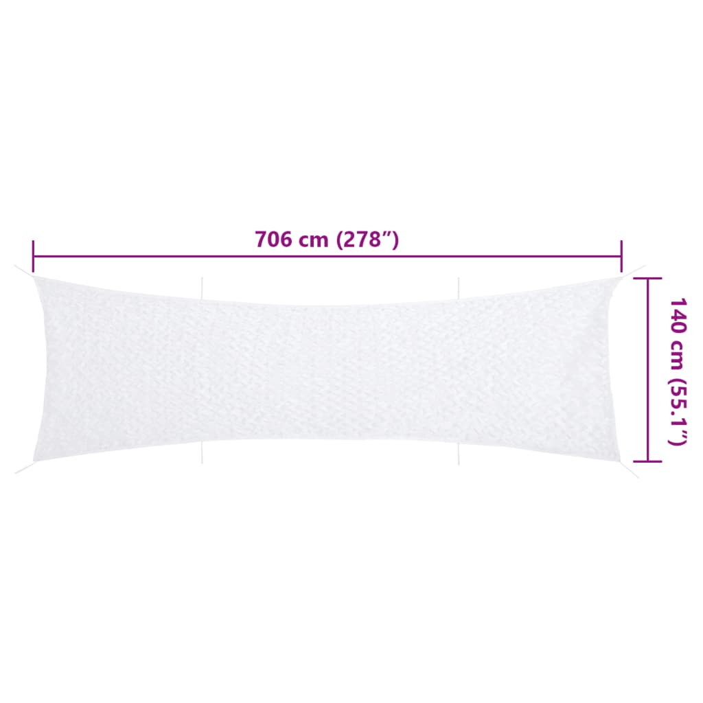 camouflagenet 706x140 cm med opbevaringspose hvid
