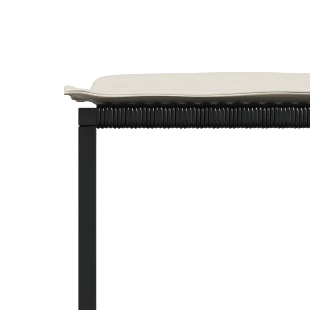 haveskamler 4 stk. med hynder polyrattan sort
