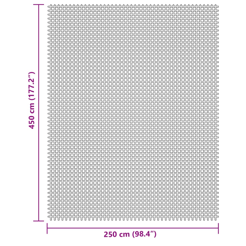 telttæppe 4,5x2,5 m cremefarvet