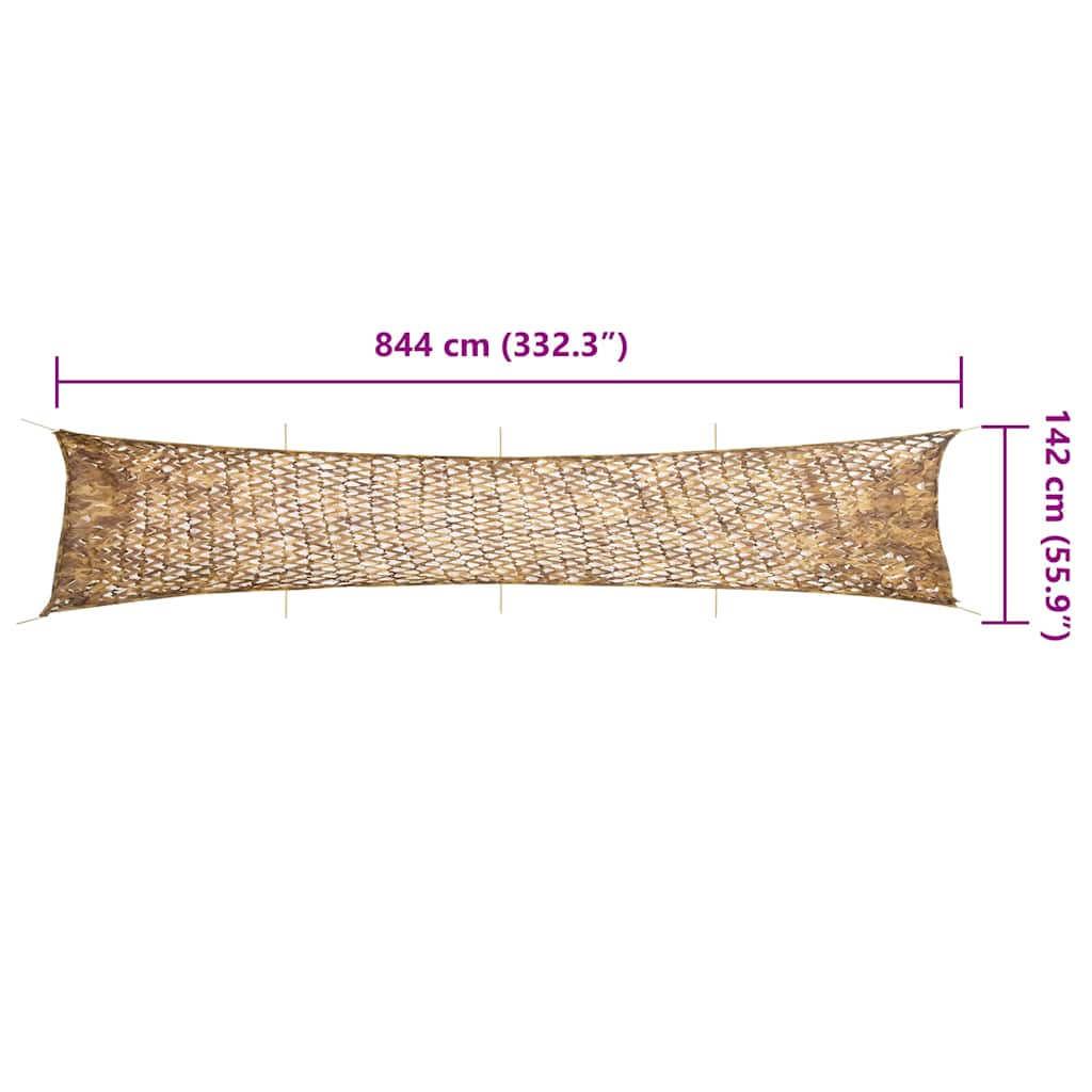 camouflagenet 312x140 cm med opbevaringspose sandfarvet