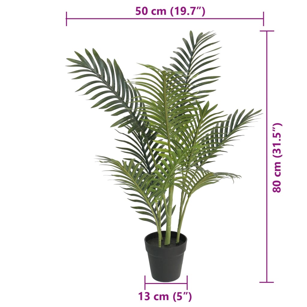 kunstig palme 80 cm PP grøn