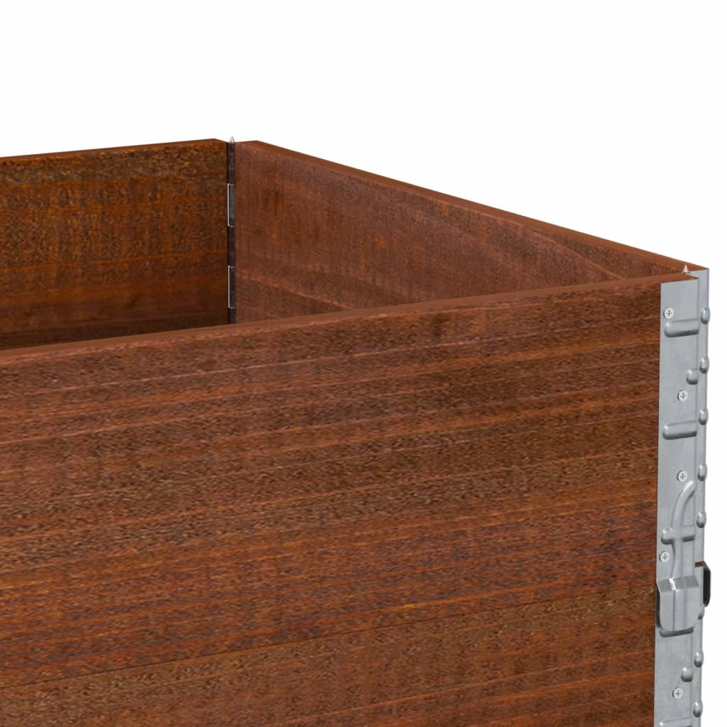 pallerammer 3 stk. 80x60 cm massivt fyrretræ brun