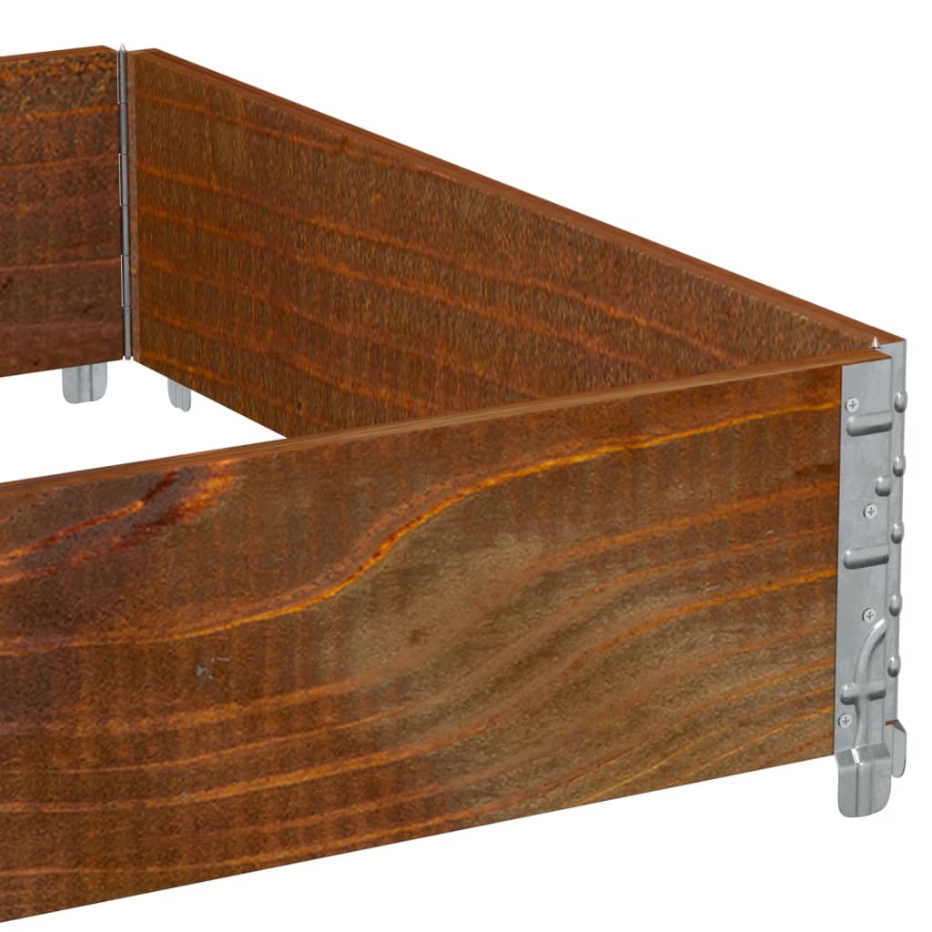 palleramme 120x80 cm massivt fyrretræ brun