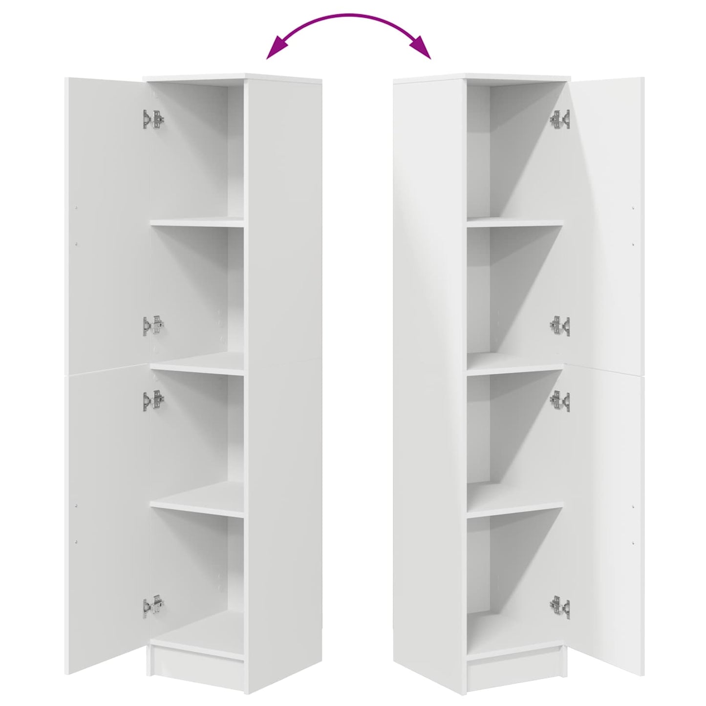 Highboard Hvid 35 x 39 x 168 cm