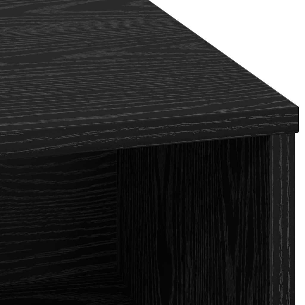 LED Sideboard Sort eg 71 x 34,5 x 75 cm Konstrueret træ