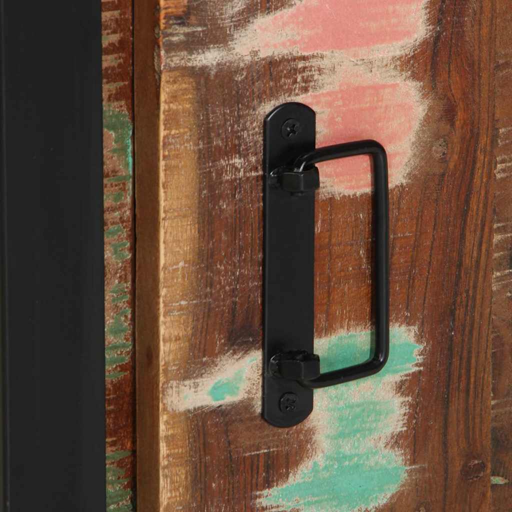 Badeværelsesmøbel sæt 4 stk. Mønstret og sort 55 x 35 x 60 cm