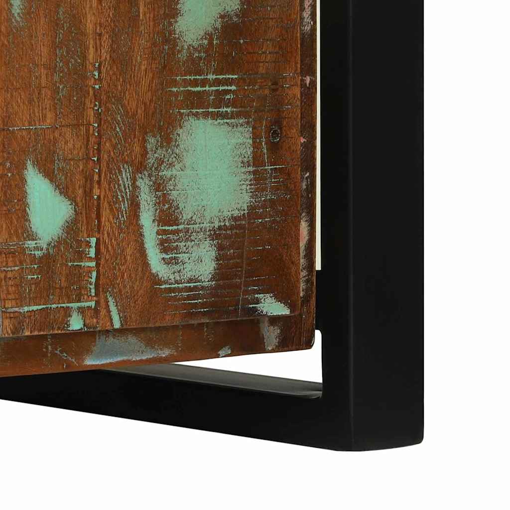 Bænkeskab Flerfarvet 100 x 35 x 50 cm Massivt genbrugstræ