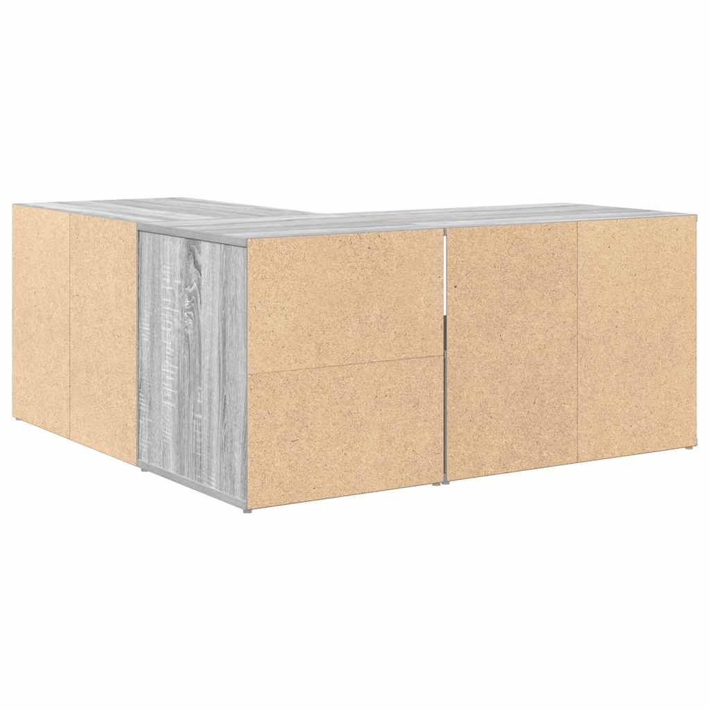 hjørneskab 160x40x45 konstrueret træ grå sonoma-eg