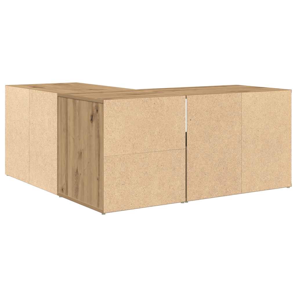 hjørneskab 160x40x45 cm konstrueret træ egetræsfarve