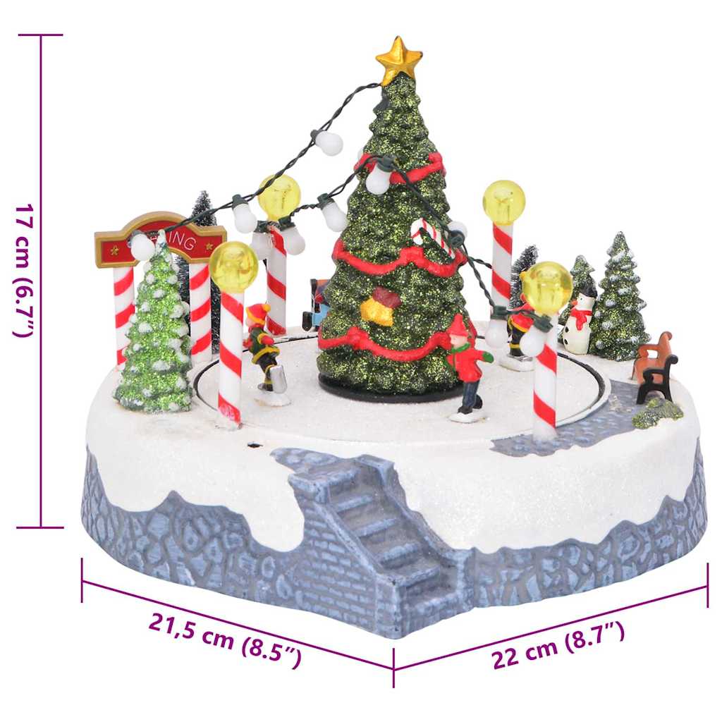 Julelandsby dekoration 22 x 21,5 x 17 cm Plastik Flerfarvet