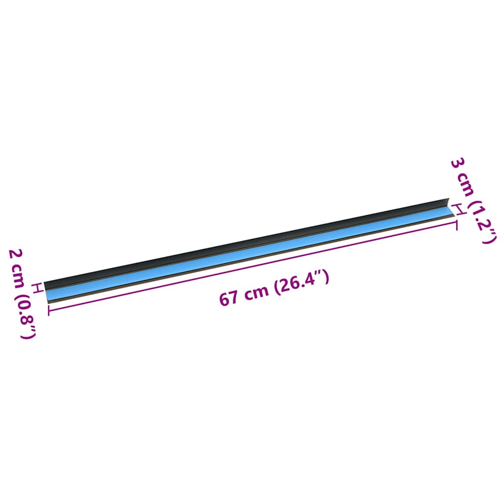Trinkantprofiler 10 stk. Brun 67 x 3 x 2 cm Aluminium