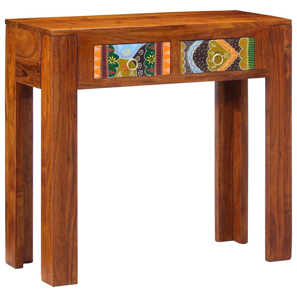 konsolbord 80x35x75 cm massivt akacietræ