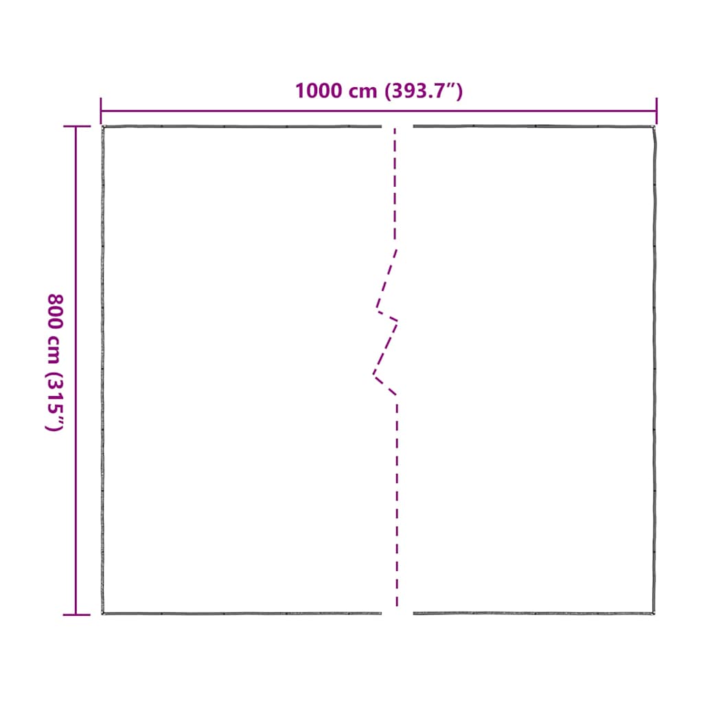 klar presenning med øjer 8x10 m polyethylen