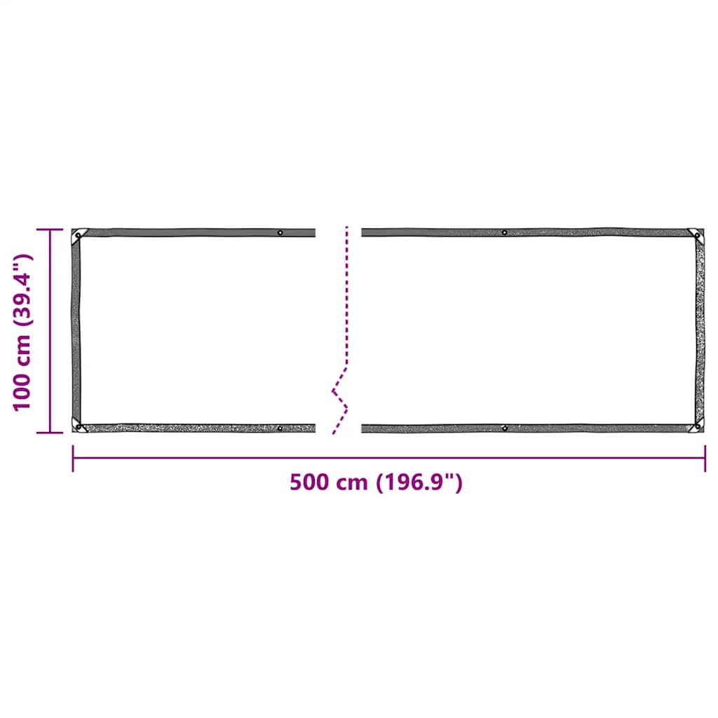 klar presenning med øjer 1x5 m PVC