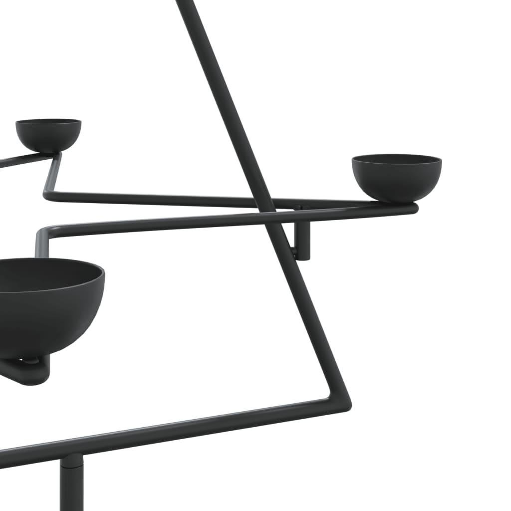 dekorativt juletræ 75 cm metal sort