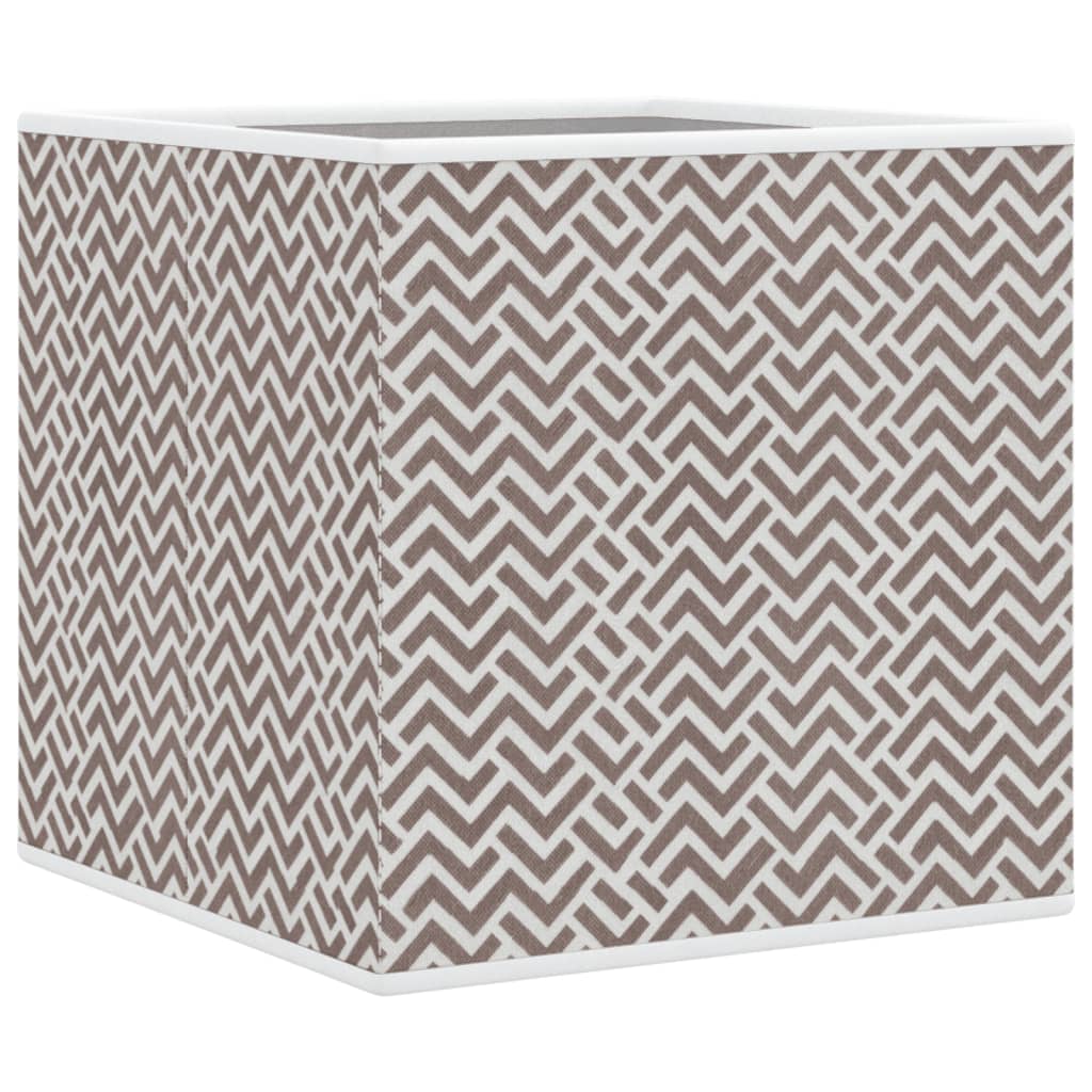 opbevaringskasser 10 stk. 32x32x32 cm foldbare stof brun