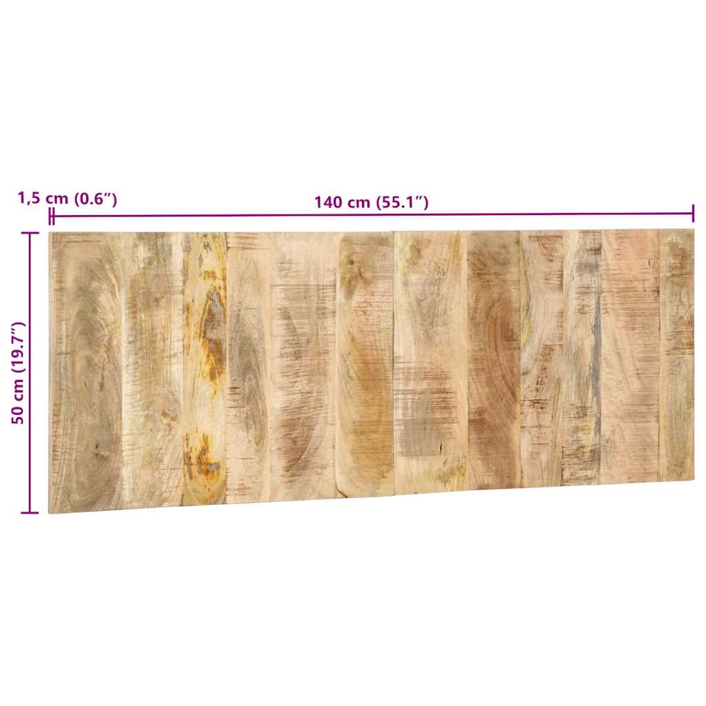 hovedgærde 140 cm massivt ru mangotræ