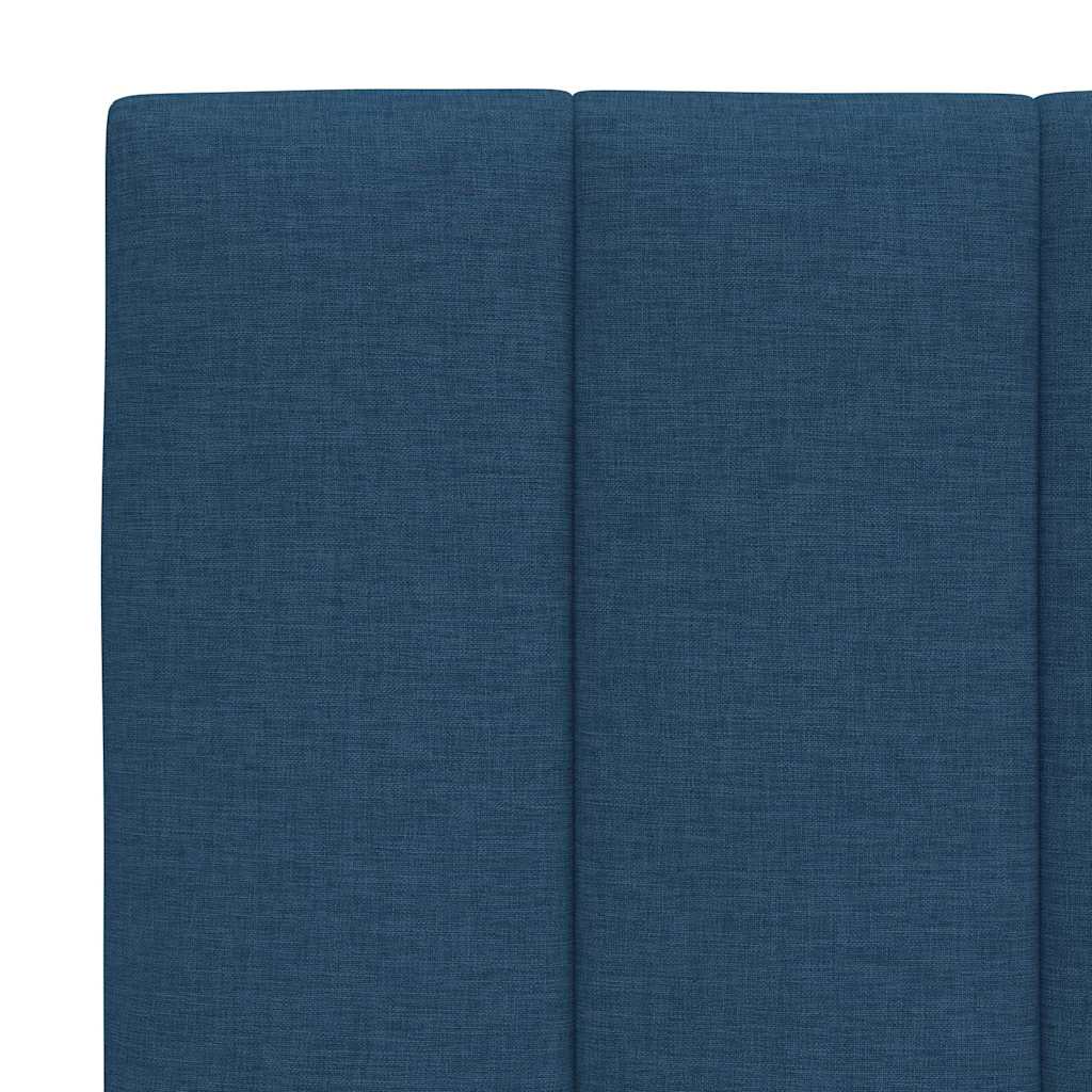 seng med madras Hanko 200x200 cm stof blå