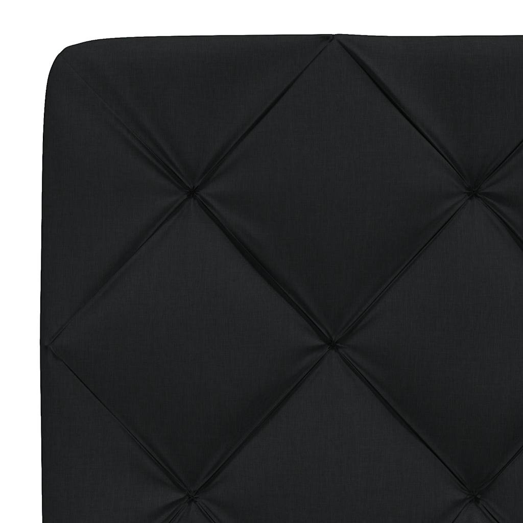 Seng med madras 140x200 cm stof sort