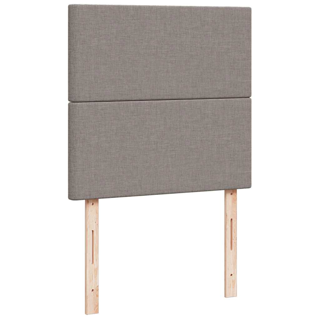 osmannisk sengeramme med madrasser 200x200 cm stof gråbrun