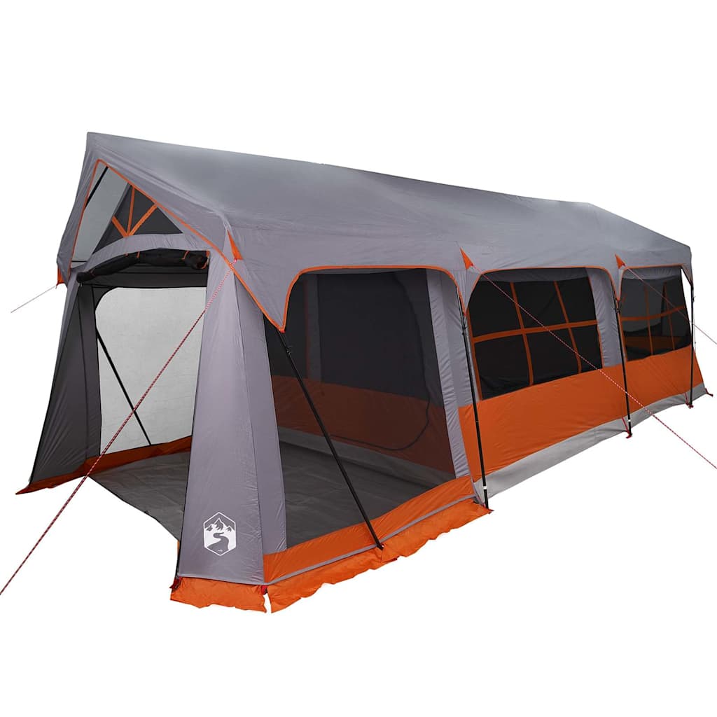 Familietelt med tag Grå og orange 620 x 322 x 240 cm Polyester