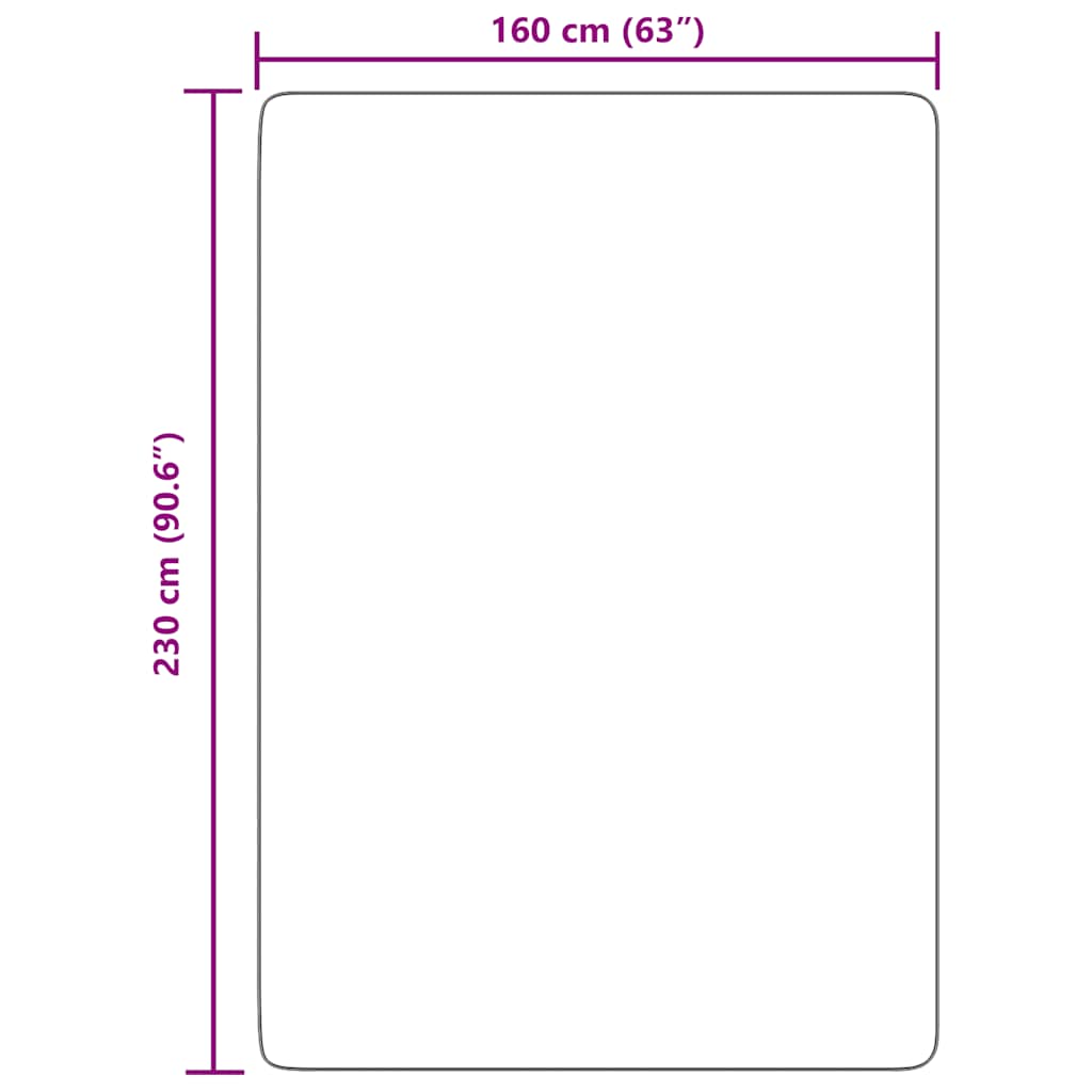 shaggy gulvtæppe NAVARRA 160x230 cm høje luv polyester sort