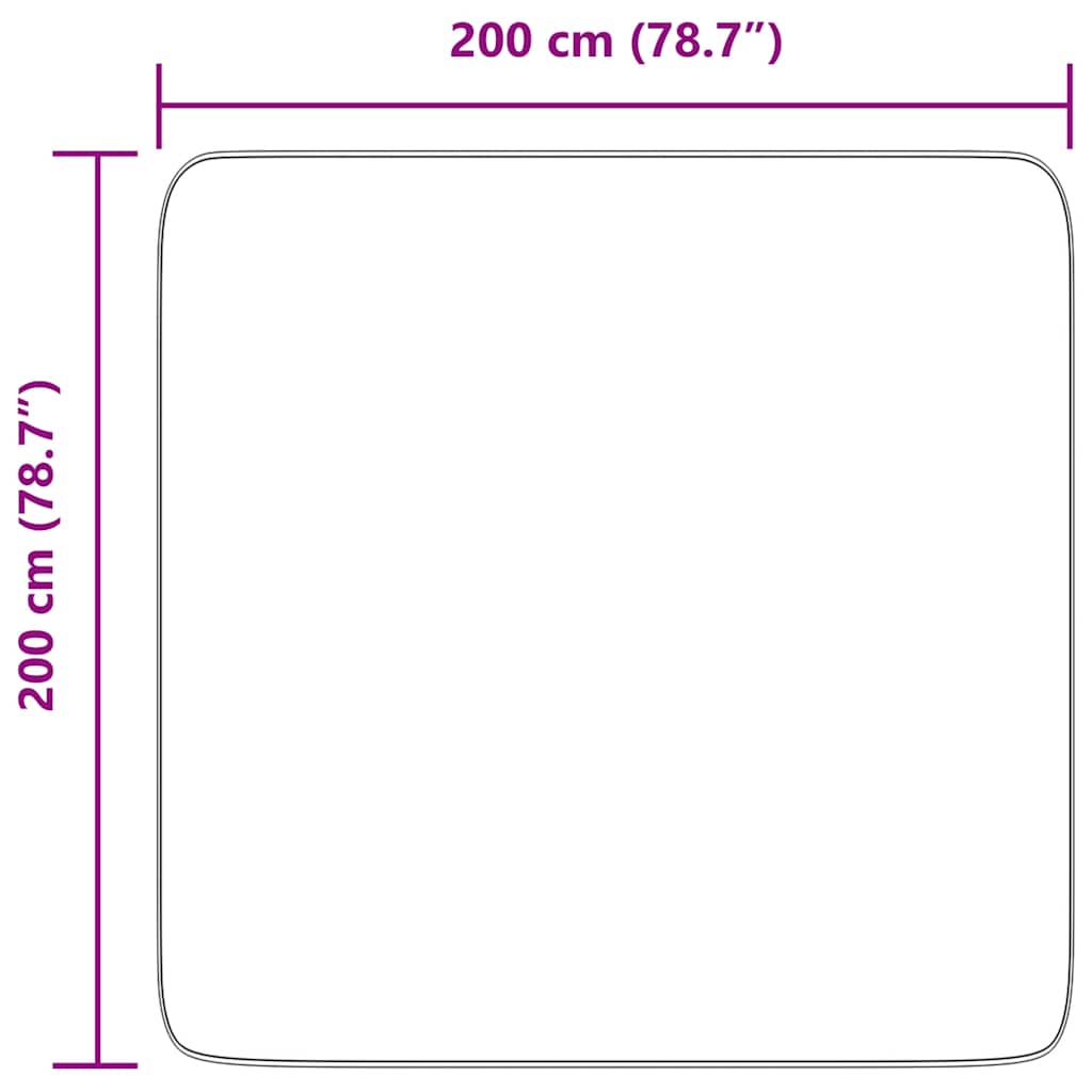 shaggy gulvtæppe NAVARRA 200x200 cm høje luv polyester mørkegrå