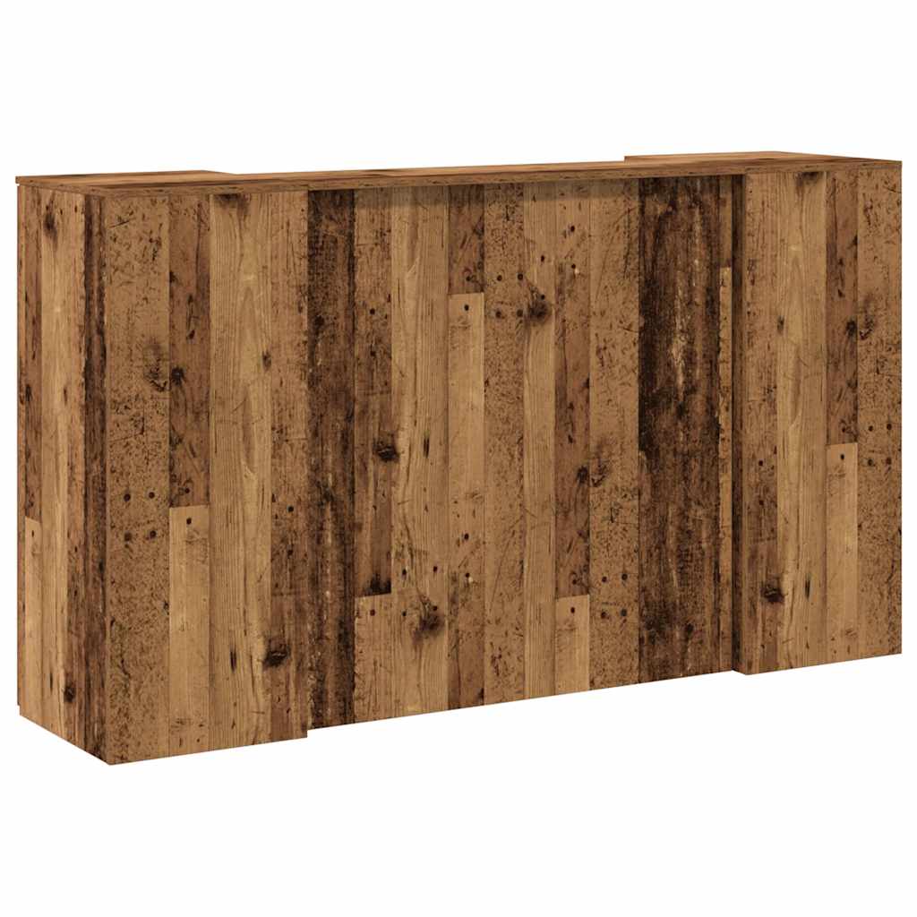 receptionsskranke 180x50x103,5 cm konstrueret træ antikt træ