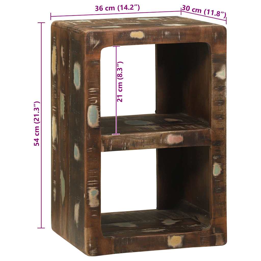 TV-skab Flerfarvet 36 x 30 x 54 cm Massivt genbrugstræ