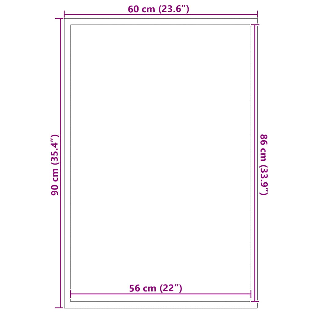 Dørmåtte Brun 60x90 cm