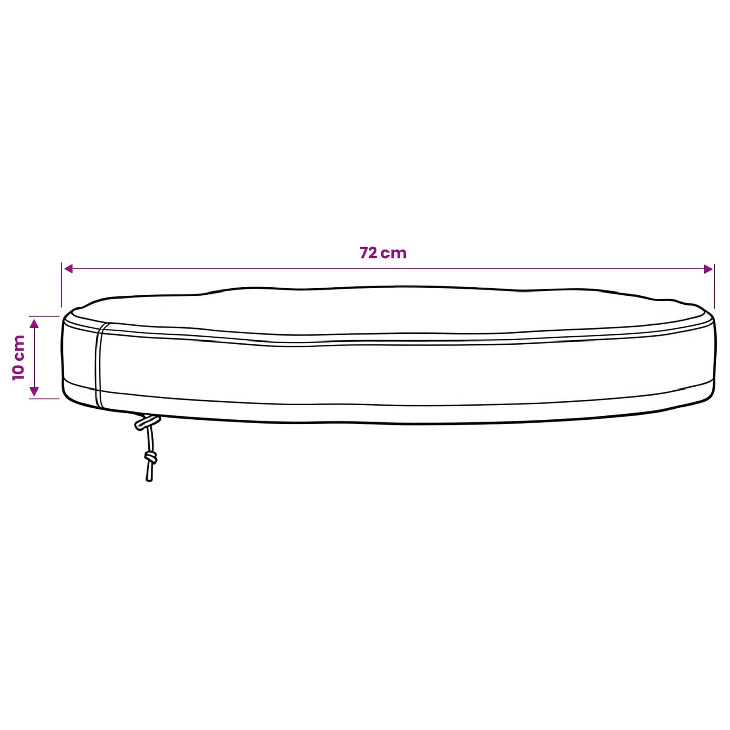 Udendørs Borddække 72 x 72 x 10 cm 210D Oxford Stof Rund Sort
