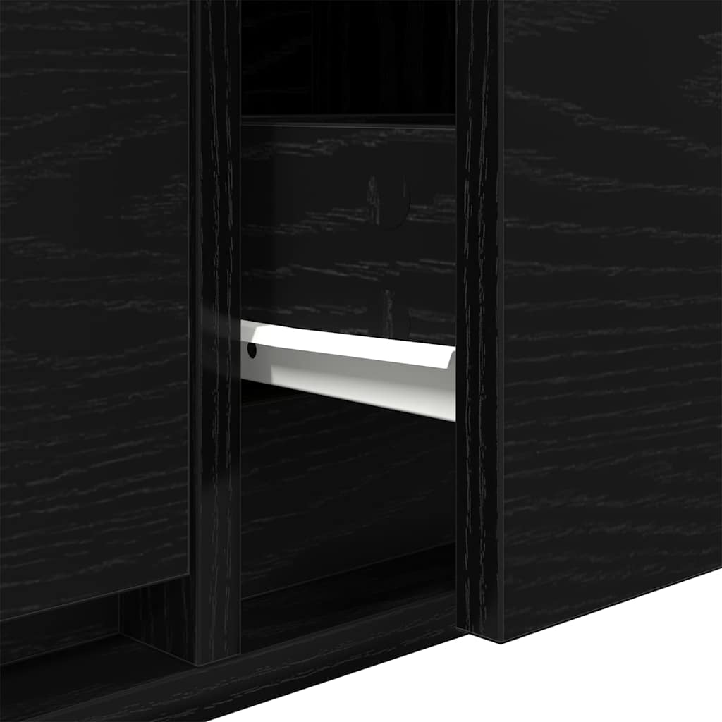 tv-borde 2 stk. 60x31x25,5 cm konstrueret træ sort egetræsfarve