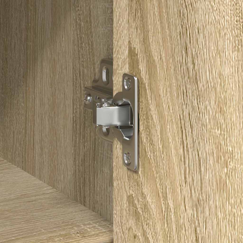 skænk med skuffe 101x35x76 cm konstrueret træ sonoma-eg